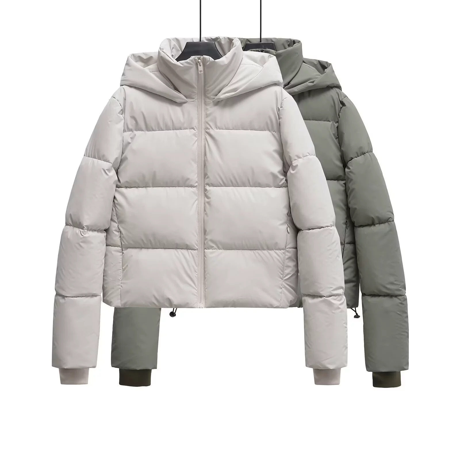 Vestes d'hiver pour femmes Vintage poches à capuche manteaux rembourrés en coton mode chaud épais noir Parkas vêtements de dessus pour femmes hauts décontractés