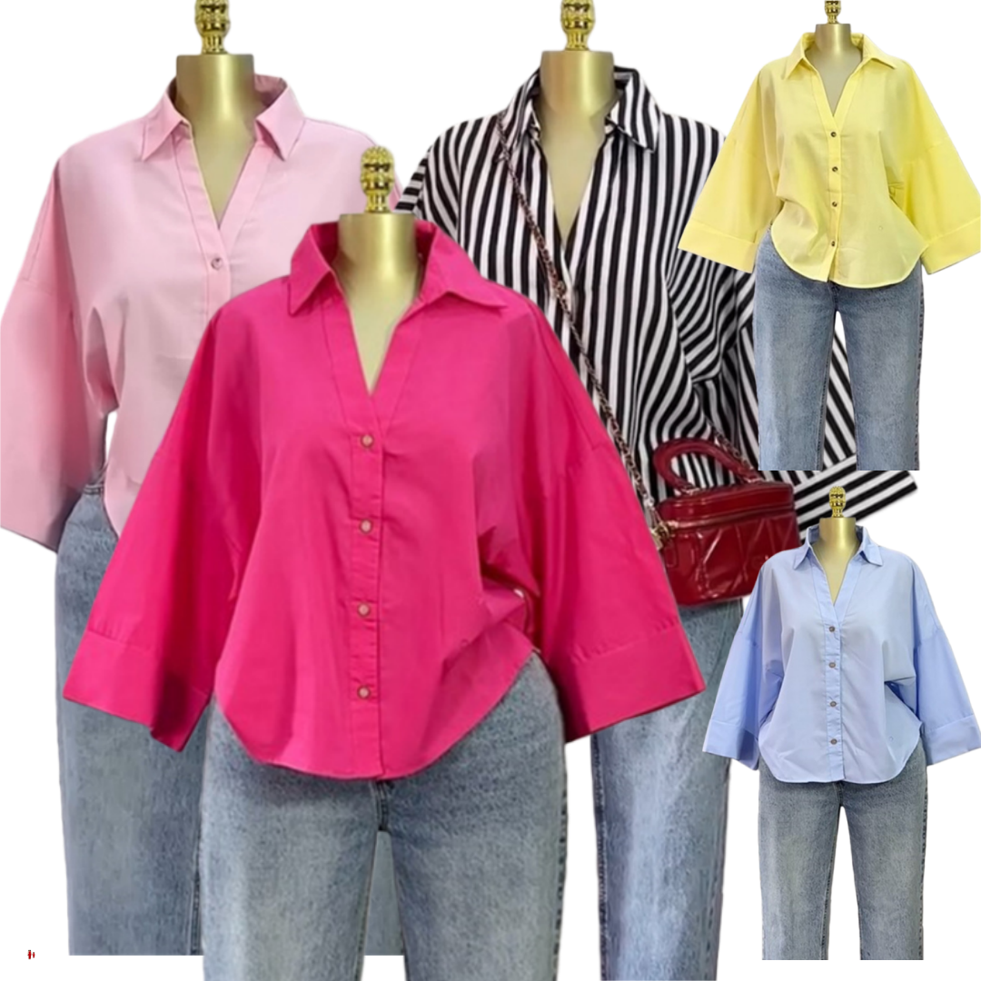 Chemisier Femme Chic en Lin Mélangé à Manches Larges – Style Vintage pour l'Automne