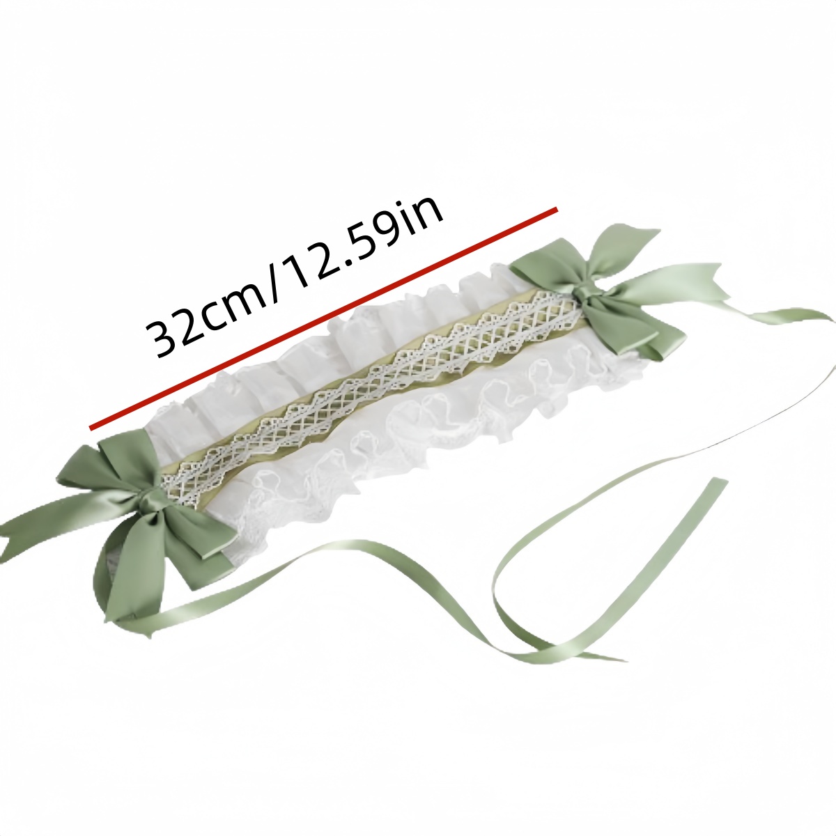 Anime peluche bête oreilles Lolita dentelle bandeau dentelle arc pince à cheveux ​ Coiffe de cosplay de femme de chambre à nœud doux