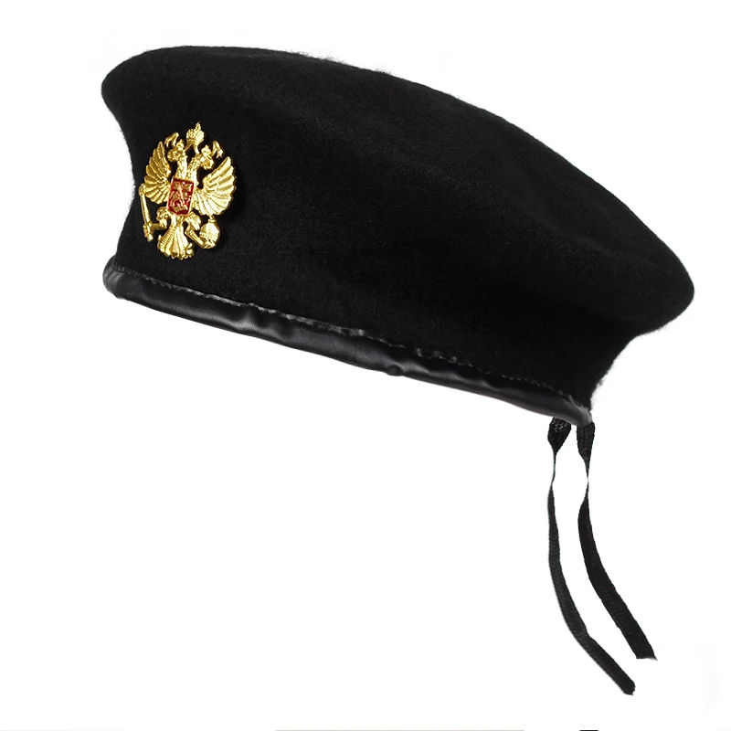 Chapeau d'hiver en laine chaud, chapeau octogonal, béret réglable à la mode, bonnet polyvalent unisexe, bérets de couleur unie