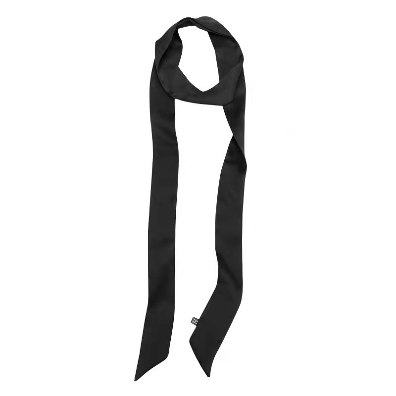 Écharpe en satin de soie 5x200cm, foulard étroit uni, longue écharpe fine en soie, bandeau pour la tête et le cou, ruban pour sac, bandeaux DIY