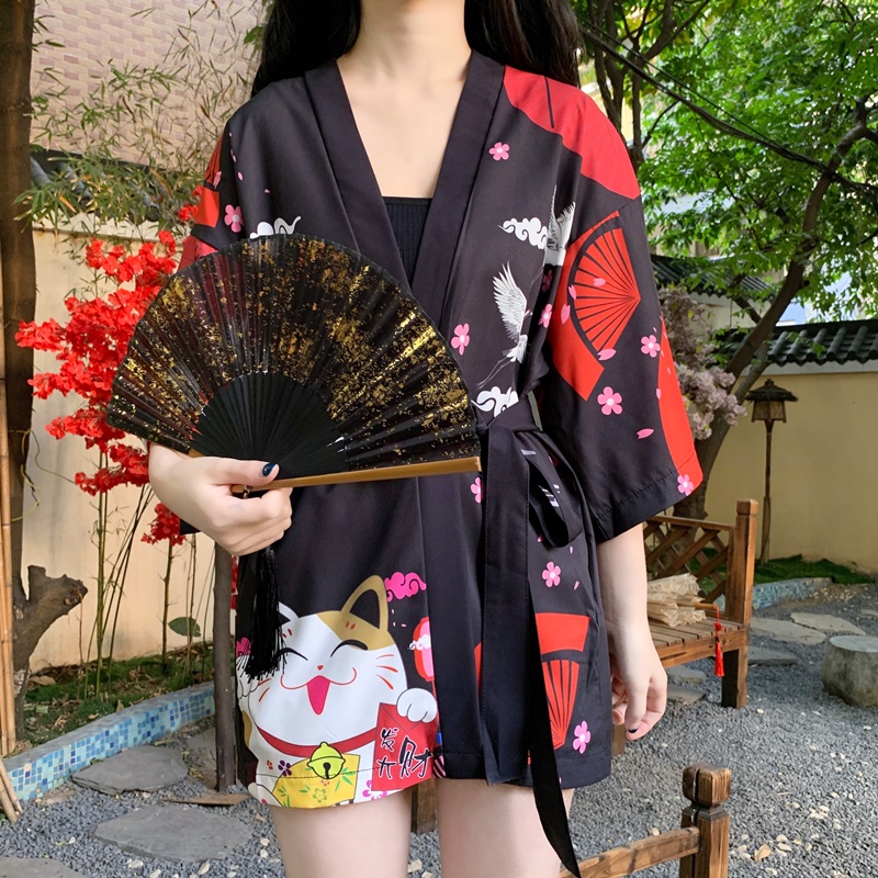 Kimono japonais Yukata pour femmes, vêtements asiatiques, chemise Cardigan samouraï, Anime, Streetwear Yukata Haori FF3257, 2021