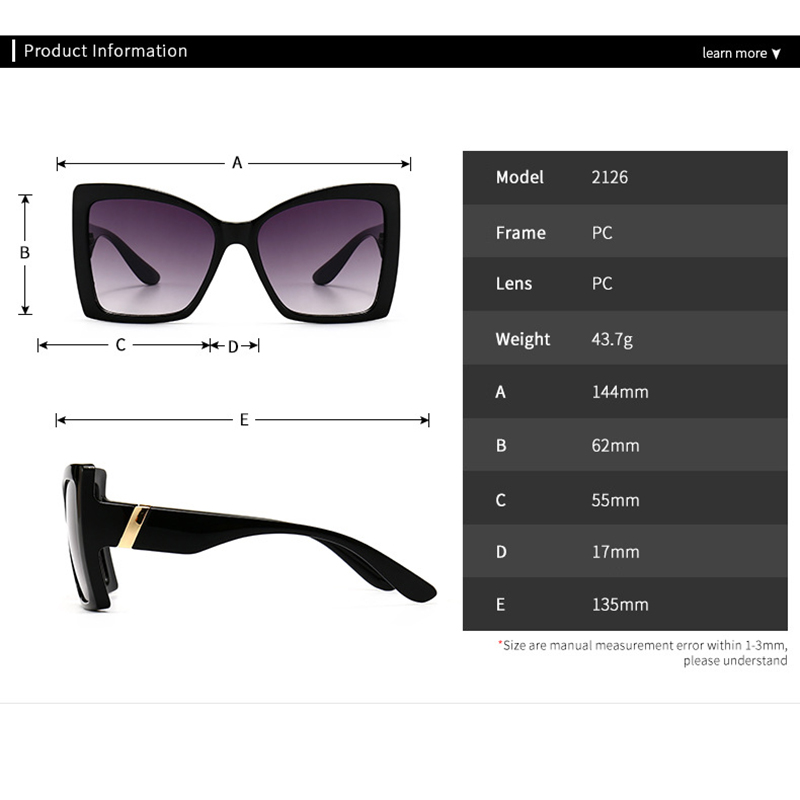 Lunettes de soleil œil de chat à grand cadre pour femmes, lunettes de soleil de voyage populaires, nuances féminines, créateur de marque de luxe, mode vintage, UV400