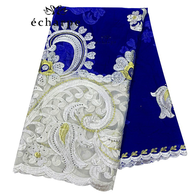 Nouveau foulard africain pour femmes, broderie en coton, avec empiècements en filet, hijab pour femmes, grande taille, foulard en pashmina EC921