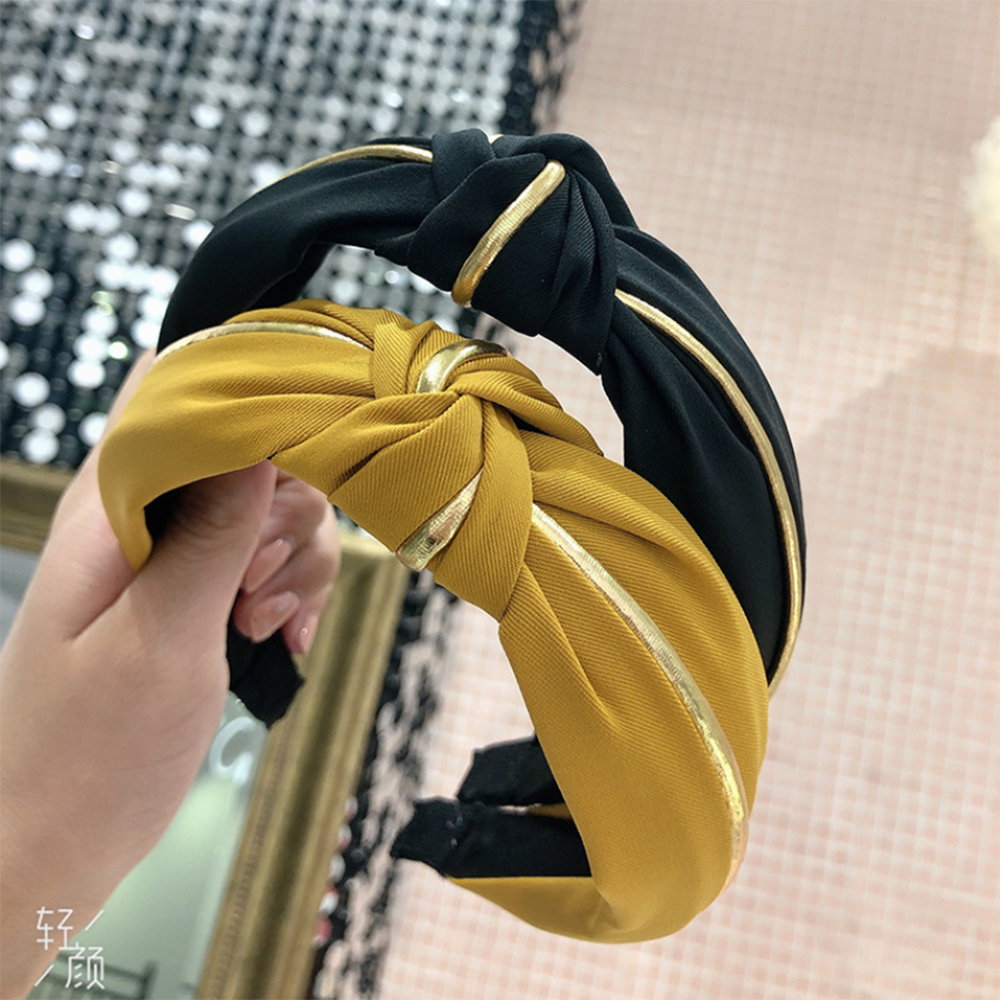 Bandeau en tissu doux pour femmes, large, noué, pour le lavage du visage, accessoires de coiffure quotidiens pour femmes et jeunes filles