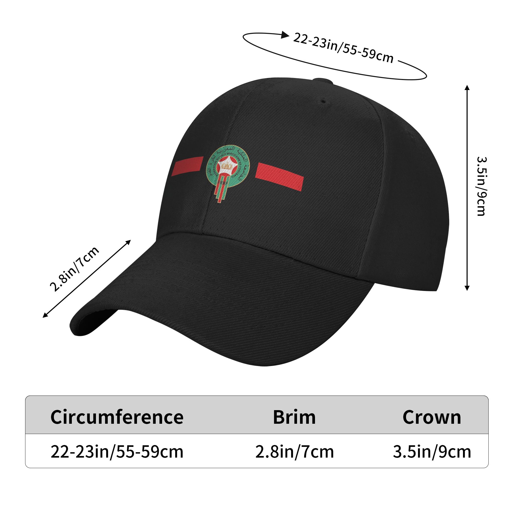 Casquettes de baseball marocaines avec drapeau du Maroc, style mode, casquette de papa pour hommes et femmes, couvre-chef de golf réglable
