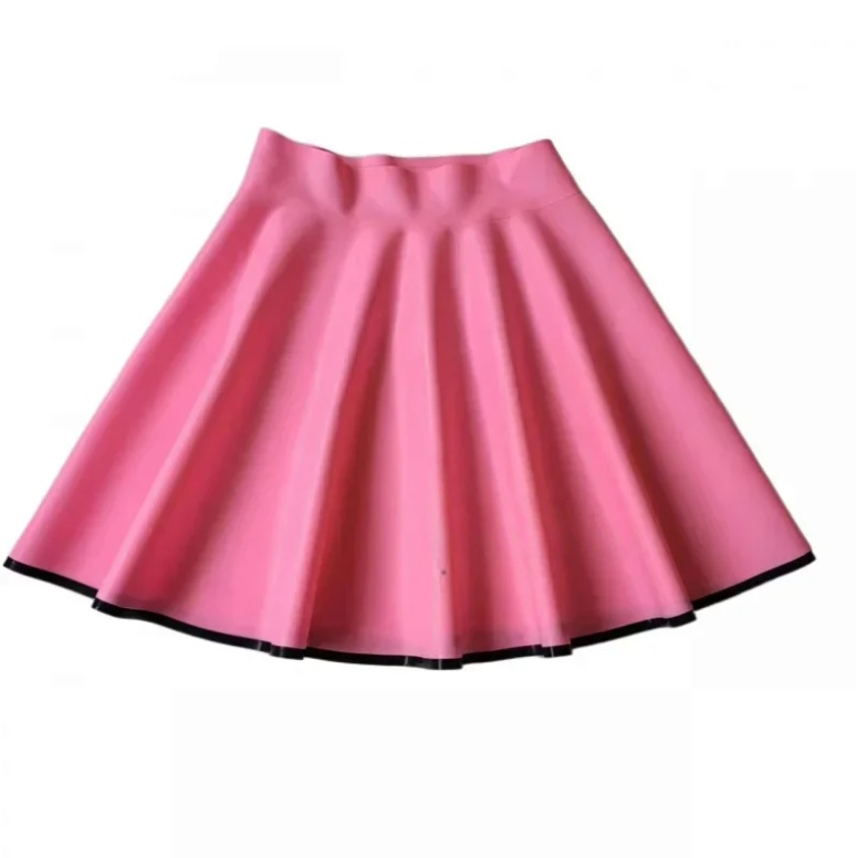 Mini-jupe plissée 100% latex pour femme, faite à la main et personnalisable