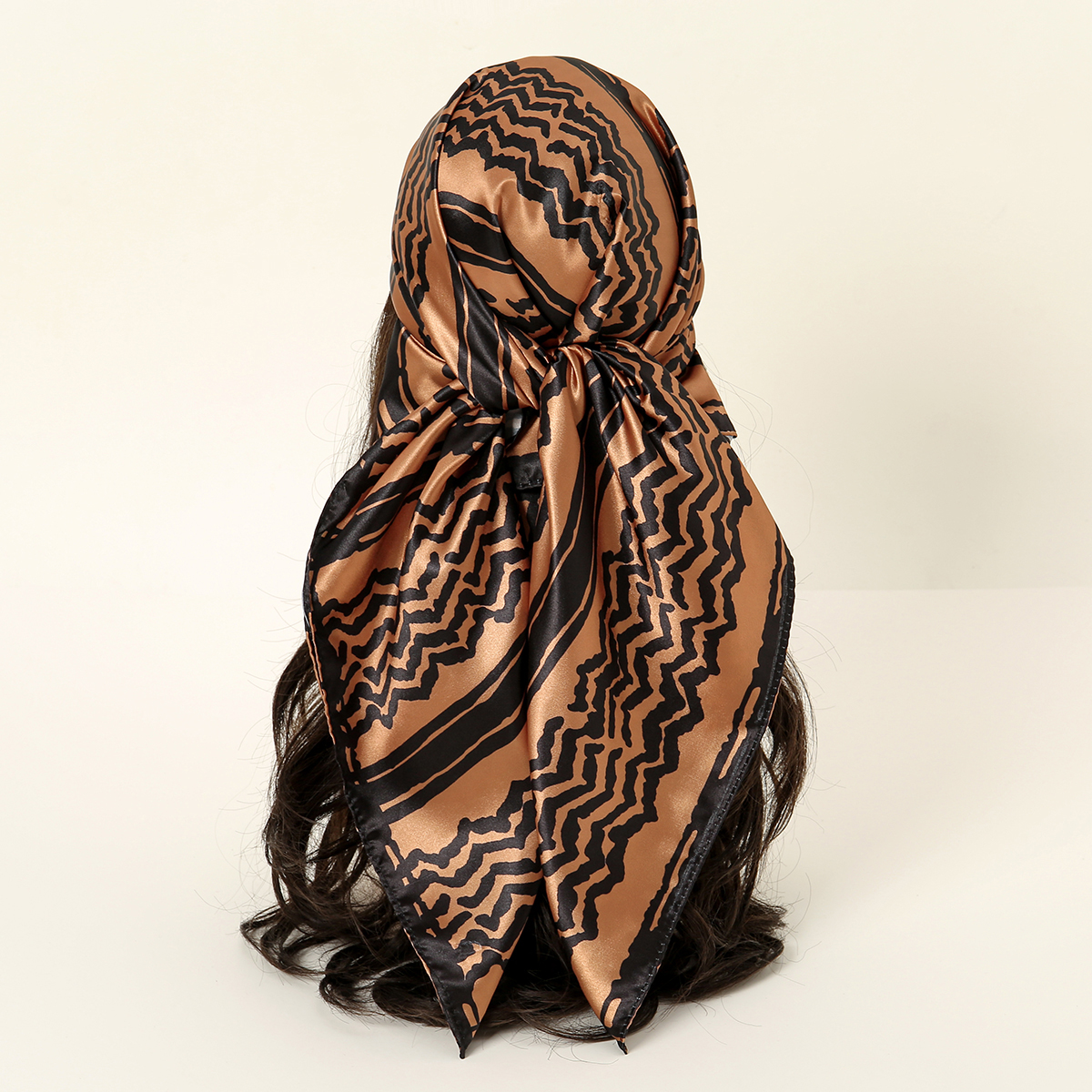 InjSquare-Foulard palestinien Keffiyeh pour femme, écharpe imprimée du Moyen-Orient, turban, bandeau pour cheveux, 90x90cm
