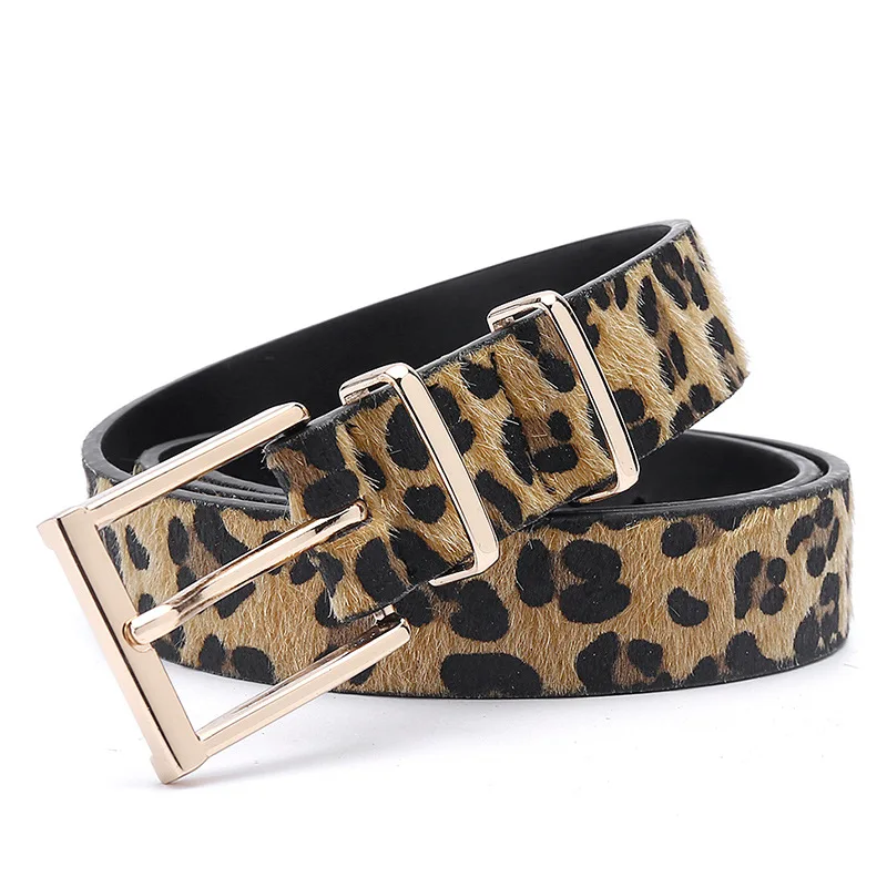 Ceinture en cuir léopard pour femmes, mode décontractée, polyvalente, gothique, rétro, tendance, luxe, Y2K, pour manteaux et jeans