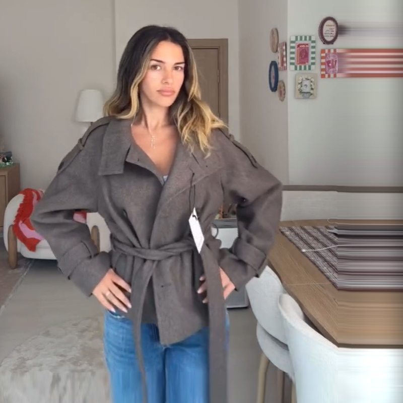 Nouvelles vestes pour femmes automne 2026, mode décontractée, col haut, manteaux chauds en laine pour l'automne, manteaux chics pour femmes, vêtements d'extérieur pour jeunes.