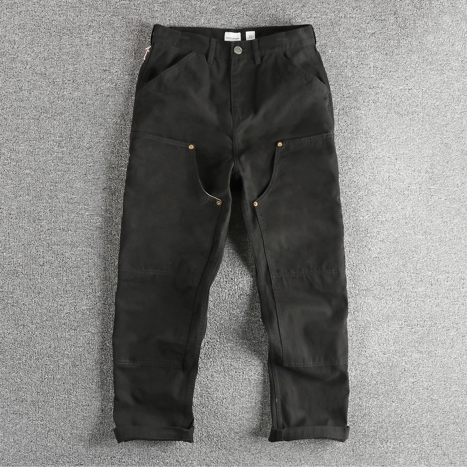320Gsm lourd perle tissé toile hommes pantalons décontractés américain Vintage rétro tendance 100% coton épissage conception vêtements de travail pantalon