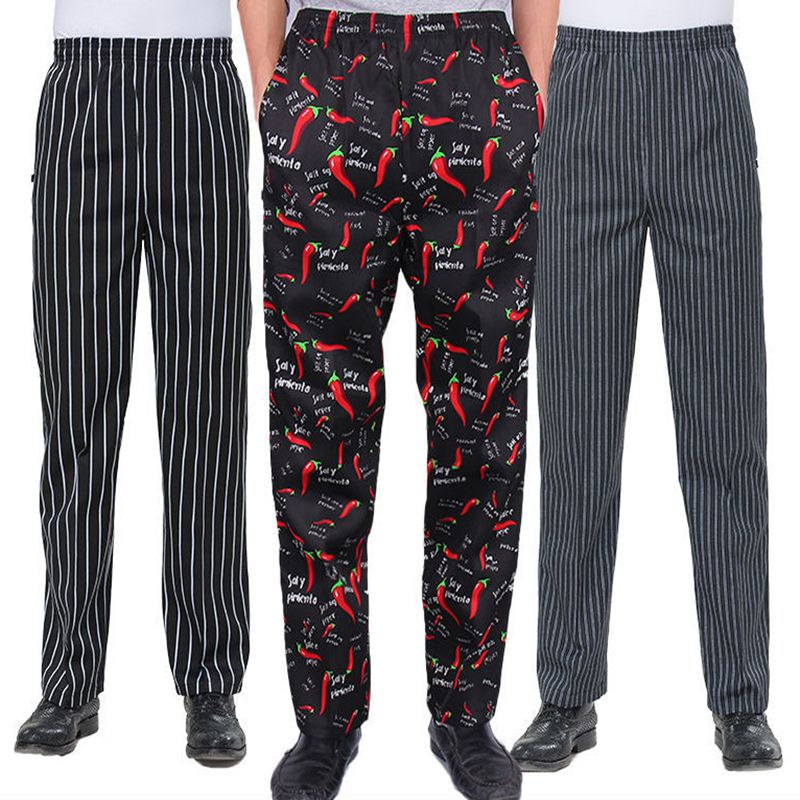 Bas de chef pour hommes, pantalon de Chef de cuisine de Restaurant, unisexe, travail de cuisine, pantalon Baggy léger, accessoires de chef, uniforme pour hommes