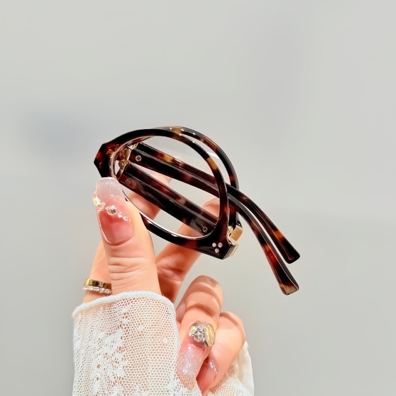 Lunettes de myopie photochromiques pliables à monture ovale pour femmes, portables, ultralégères, anti-lumière bleue, à changement de couleur, pour la vue de près
