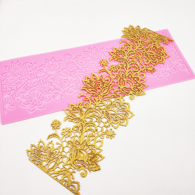 Sugarcraft-Moule en dentelle pour décoration de gâteau de mariage, bordure en polymères pour har ant, outils de fleur de cuisson