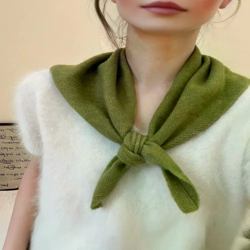 Écharpe triangulaire tricotée en laine pour femmes de Style coréen, foulard chaud multifonctionnel pour la mode et le Style