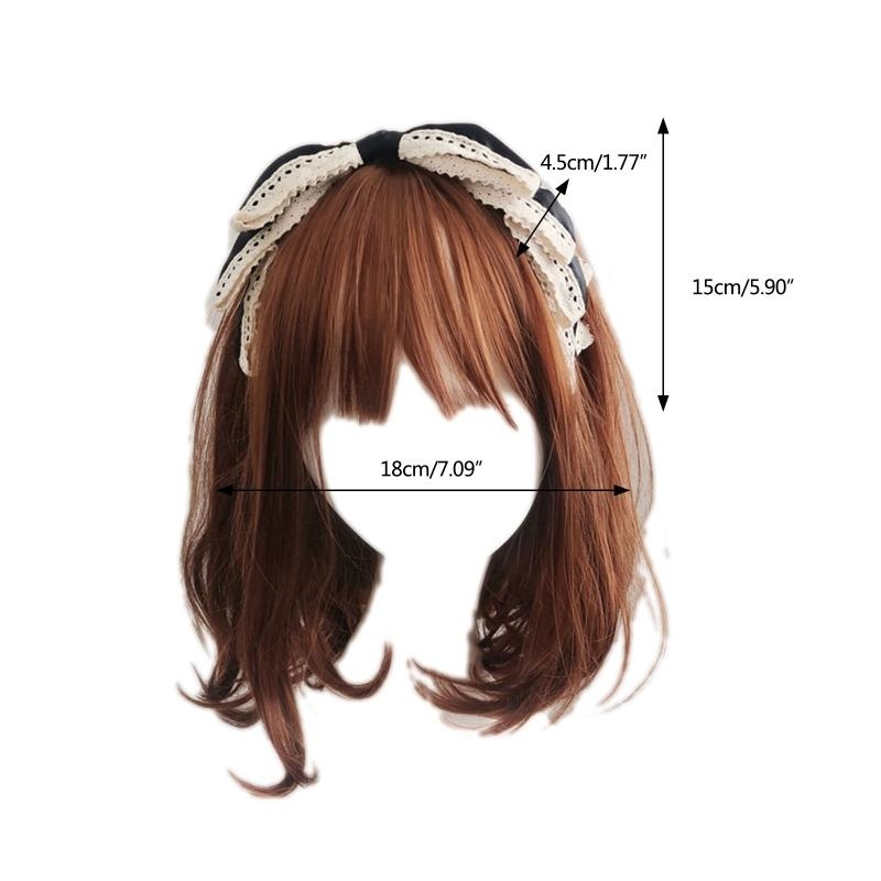Bandeau japonais en dentelle avec nœud papillon, couvre-chef, épingle à cheveux, accessoires coiffure pour d ami