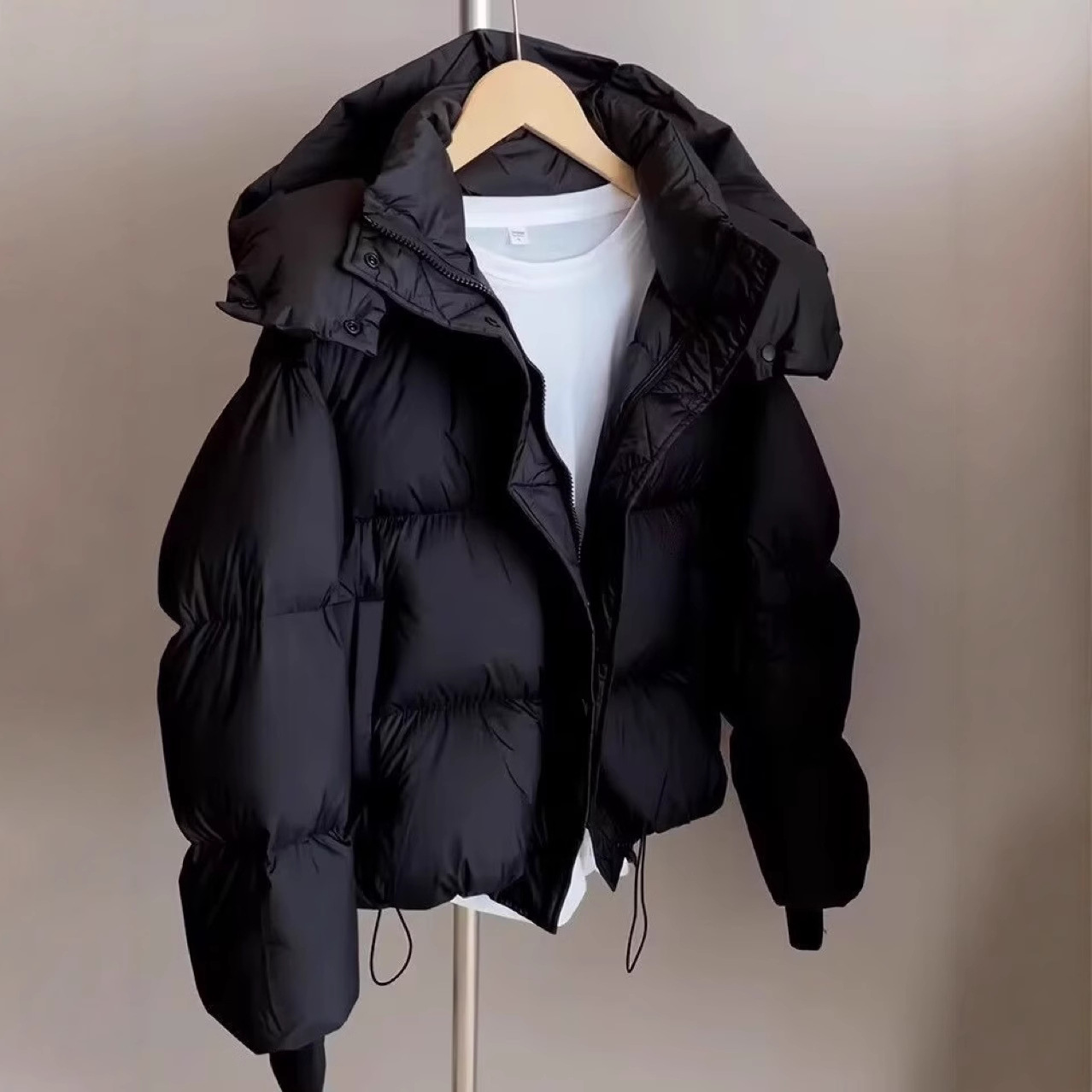 Nouveau automne hiver veste femmes mode léger à capuche vers le bas coton pardessus femme ample décontracté chaud Parkas vêtements d'extérieur