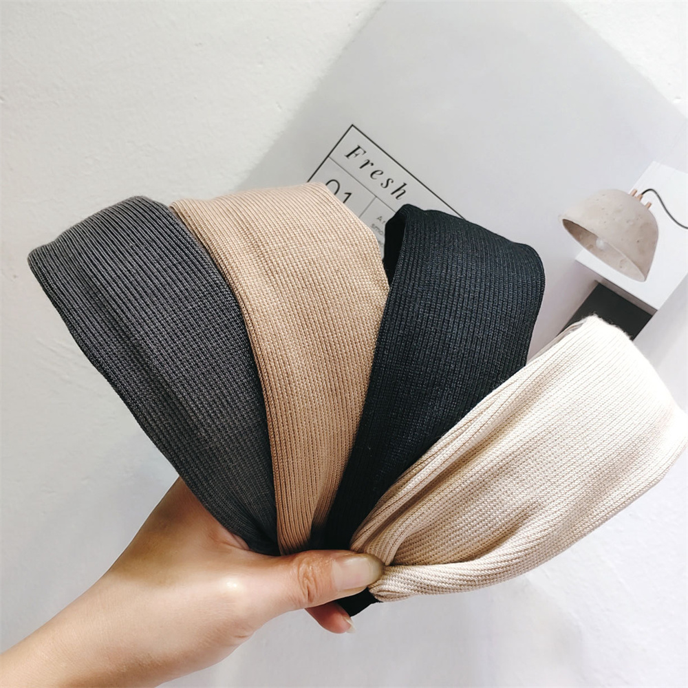 Large femmes bandeau solide dentelle Turban solide élastique bandes de cheveux accessoires de cheveux bandeau pour femmes filles coiffure livraison directe cadeau
