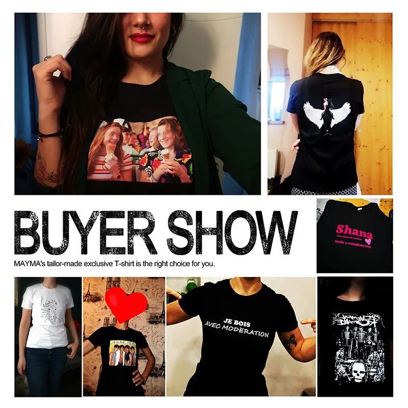 Équipe de personnalisation de t-shirts de haute qualité pour hommes et femmes. Ajoutez votre propre design, imprimé et texte au front et au dos du wom