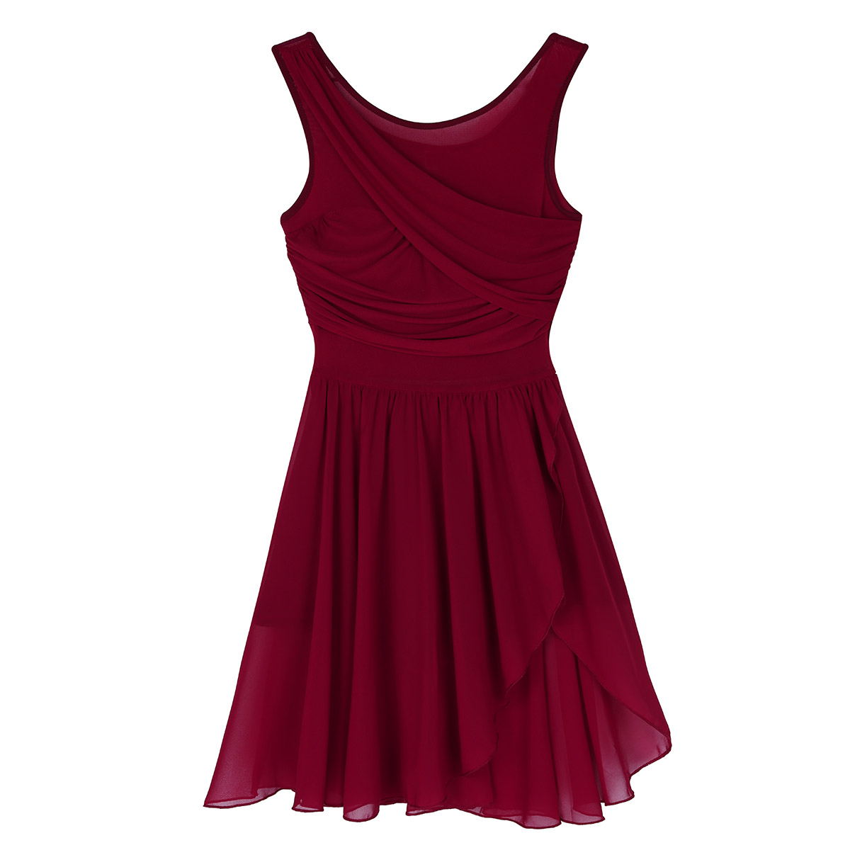 Robe de danse de Ballet pour femmes, en mousseline de soie, sans manches, maille transparente, justaucorps, vêtements de danse, Costume de spectacle de danse lyrique contemporaine moderne