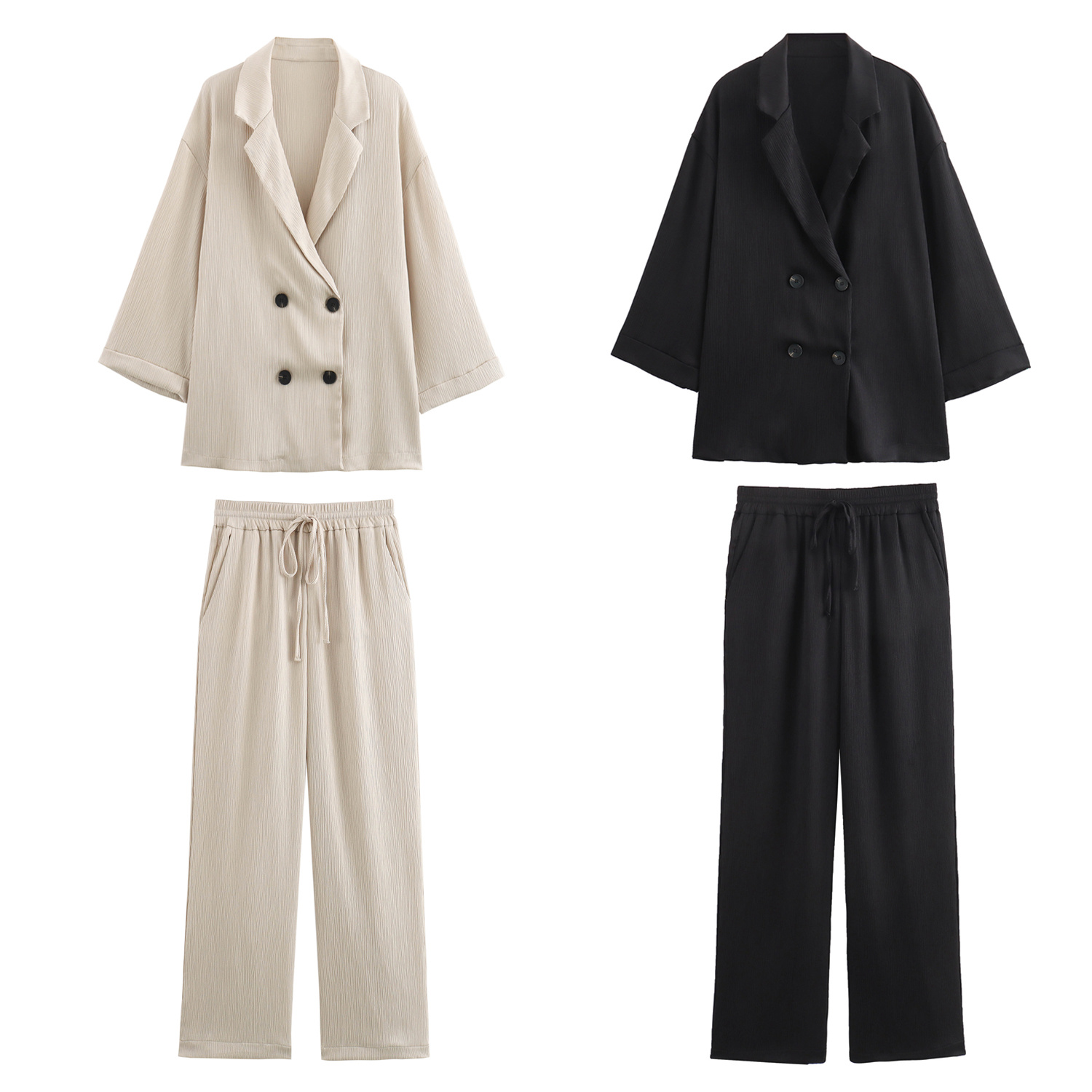Ensemble veste et pantalon décontractés pour femmes, déformés, trempés, à la mode, style européen et américain, vêtements d'automne, nouveau