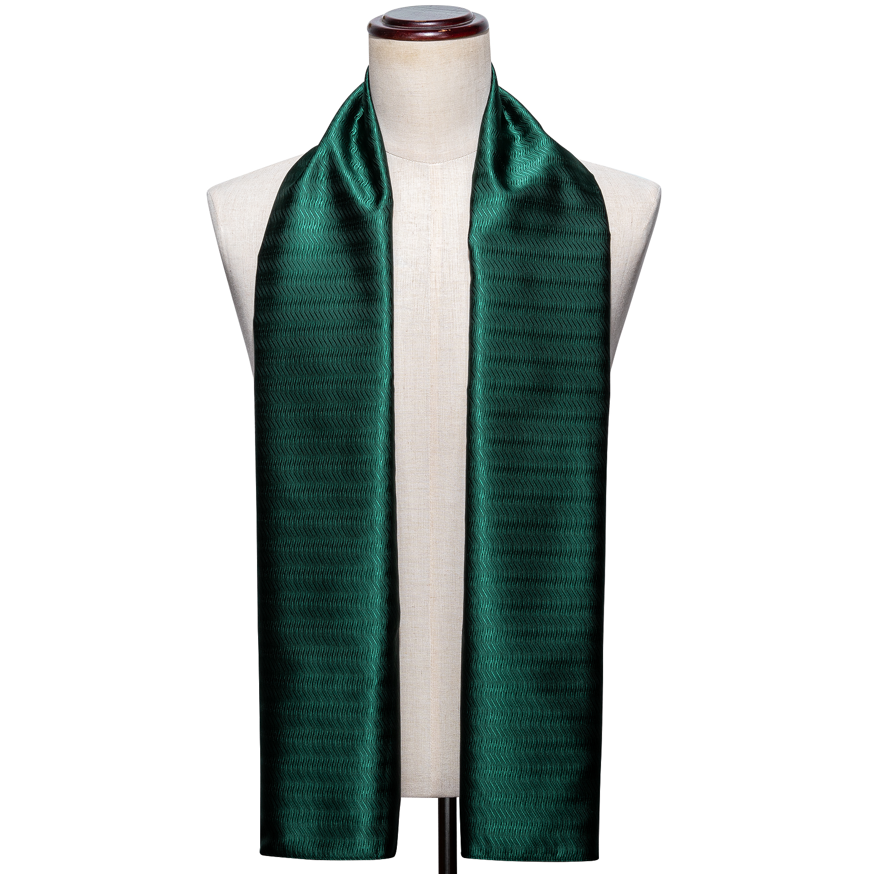 Injplanchers f-Châle en Satin Vert Solide pour Homme, Bande de Luxe de Styliste, Banadanna, Pashmina Décontracté, 160x50cm Wang