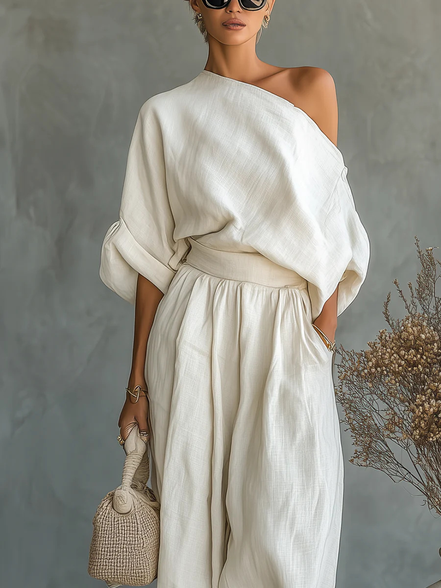 Nouvelle collection Printemps-Automne 2026 : Mode européenne et américaine, pantalon large élégant, haut décontracté et ample, L