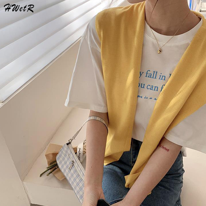 Châle d'été coréen pour femmes, faux col, cache-cou, tricot fin, cape nouée, écharpe initiée