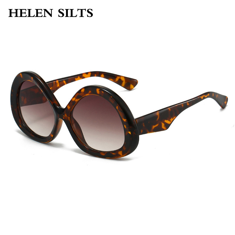 Lunettes de soleil ovales Vintage pour femmes et hommes, dégradé, marque de luxe de styliste, Punk populaire et élégant, grande monture, UV400
