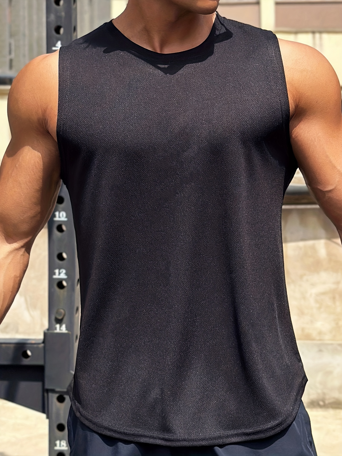 Débardeur sans manches pour hommes, grande taille 6XL, col rond, absorbant l'humidité, séchant rapidement, adapté aux sports d'été et à la salle de sport