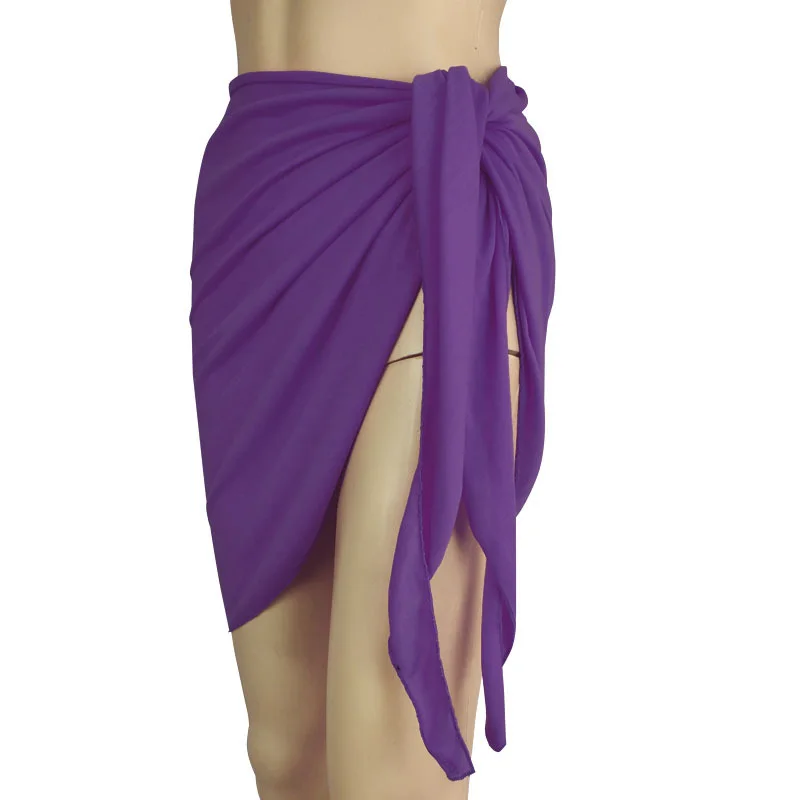 Été solide Bikini cache Shorts paréo enveloppes Sarong jupe maillot de bain maillots de bain femmes jupes de plage maillots de bain jupe demi-enveloppée