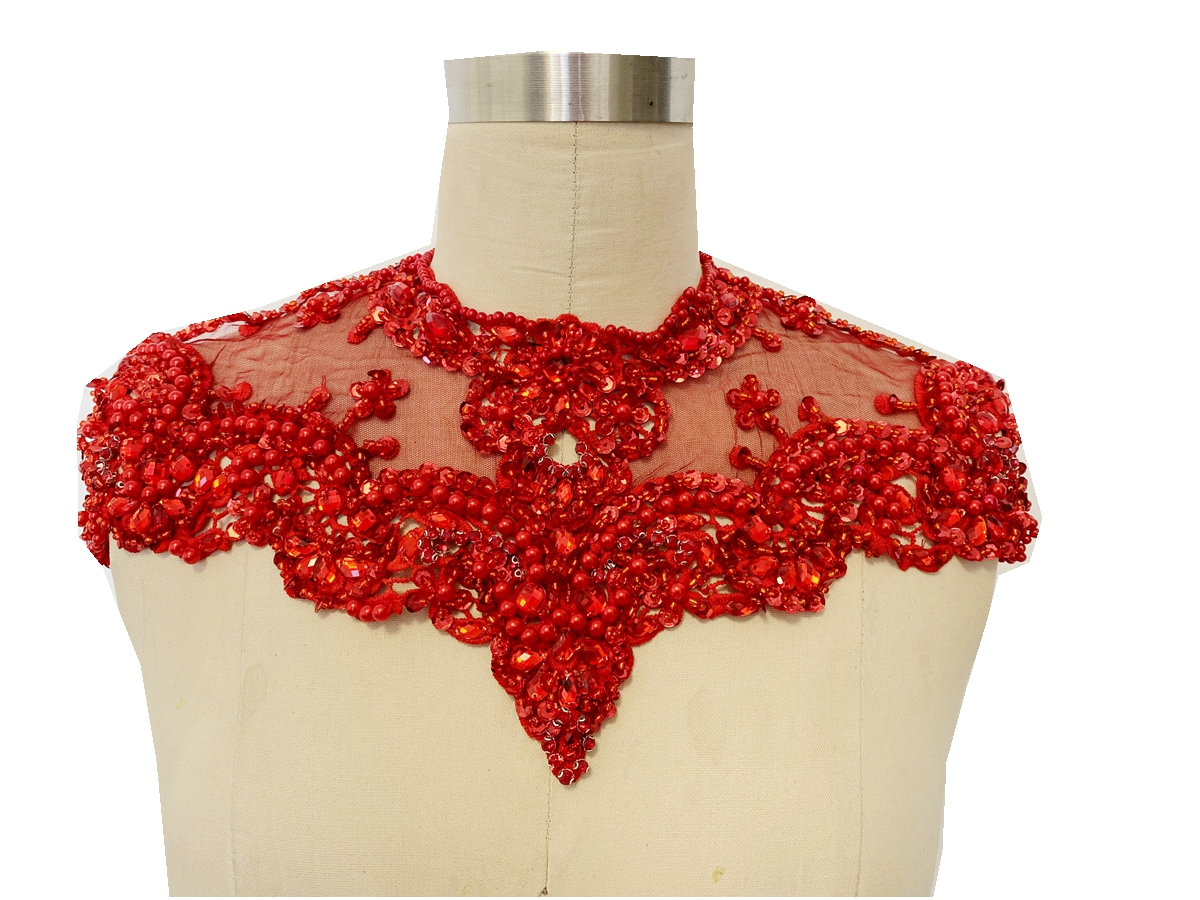 Magnifique ensemble d'appliques en dentelle de diamant robuste, 11 couleurs, différentes couleurs, pour décoration de décolleté de robe arabe musulmane