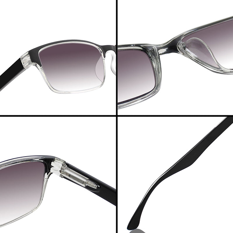 Lunettes de lecture pour hommes, verres gris dégradés, verres Anti UV400, verres rétro + 1 + 1.25 + 1.75 2 2.25 2.75 3.25