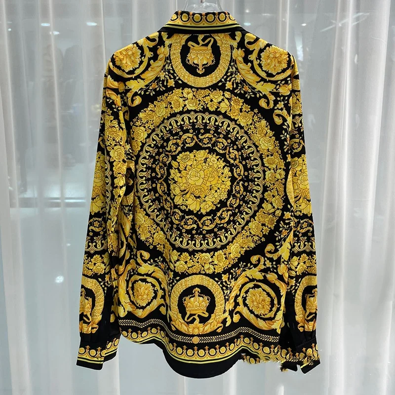 Chemise de Luxe Royale Décontractée pour Homme, Imprimé Floral, Paisley, Baroque, Manga, Longa, ixde Bal