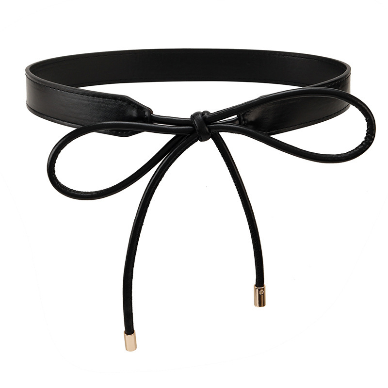 Ceinture pour femme, ceinture de robe ajustable à nœud, fine, adaptée aux fêtes, au port décontracté et aux occasions formelles, ceinture de créateur pour femme