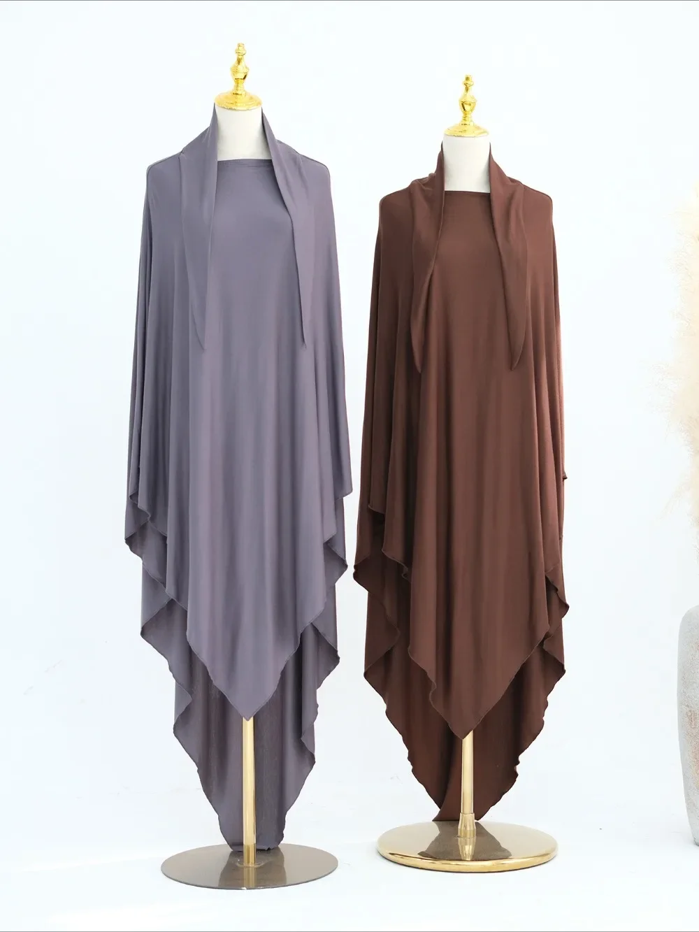 Foulard Hijab Musulman Long pour Femme, Foulard de Tête Ronde, Turban Arabe pour Dame, Coiffure pour Eid Ramadan, Islam Sauna, Document Solide