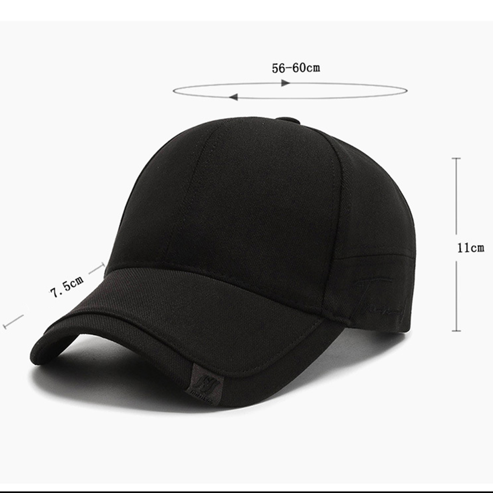 Casquette de baseball pour homme, style coréen, noire, tendance, simple, décontractée et polyvalente, avec protection solaire