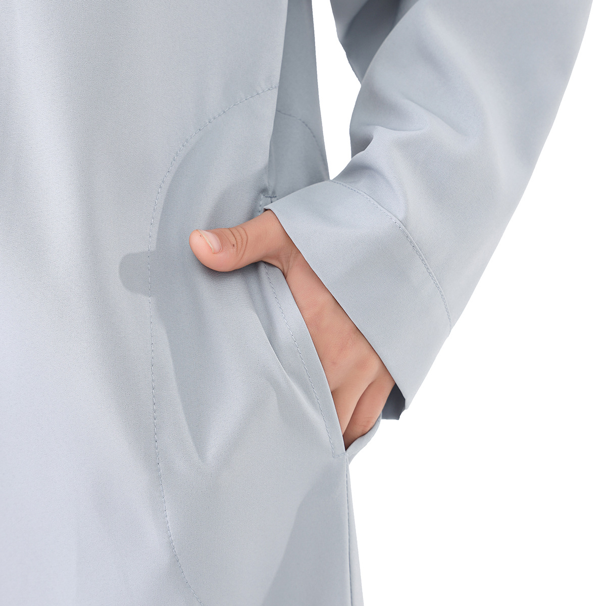 Robe longue pour garçons arabes, avec poches latérales, boutons sur le devant, pour adolescents, enfants, Jubba Thobe Hui, ethnique, dubaï, Qatar, prière, caftan marocain