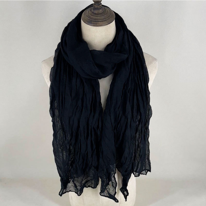 Foulards longs pour femmes, écharpe en coton et lin doux, châle respirant et confortable pour l'automne et l'hiver, enveloppes de couleur unie 180x70cm