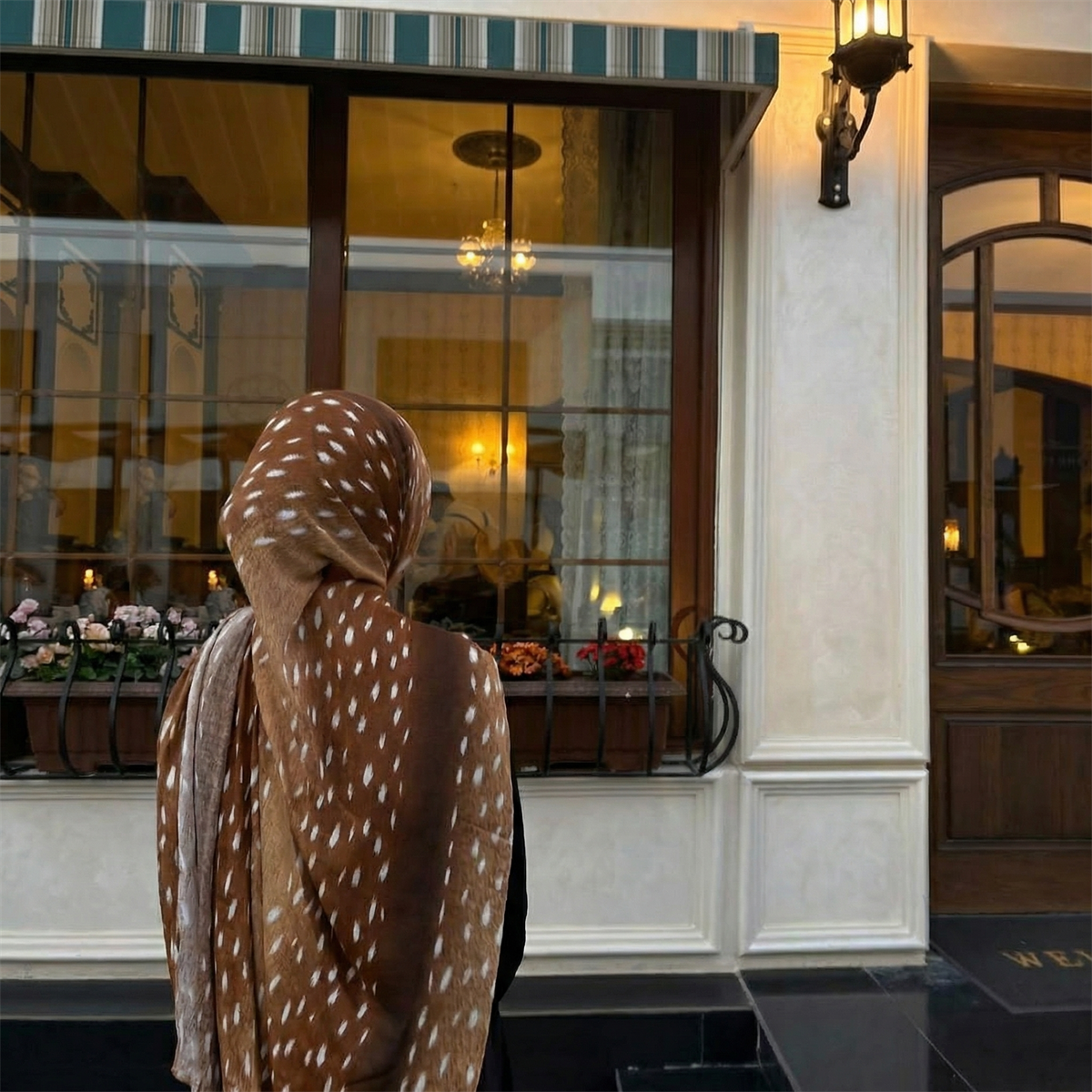 Foulard Hijab Musulman à Imprimé Cerf, Doux et Léger, Bandana, Voile de Prière Islamique, Écharpe Quotidienne pour le Cou, Accessoire