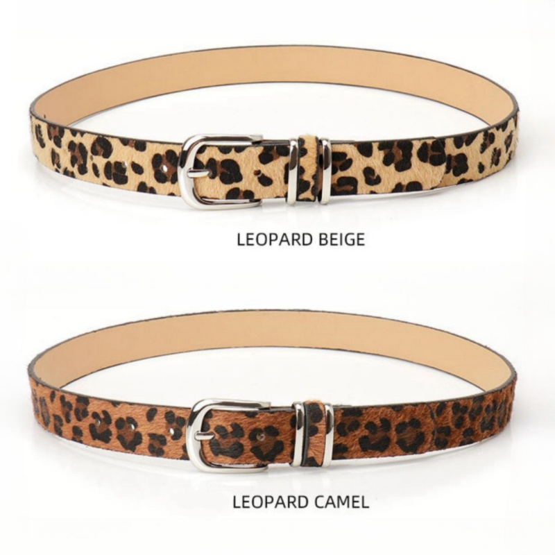 Ceinture imprimée léopard pour femmes, personnalisée, pour festival de musique, associée à une robe en jean, ceinture à boucle à aiguille