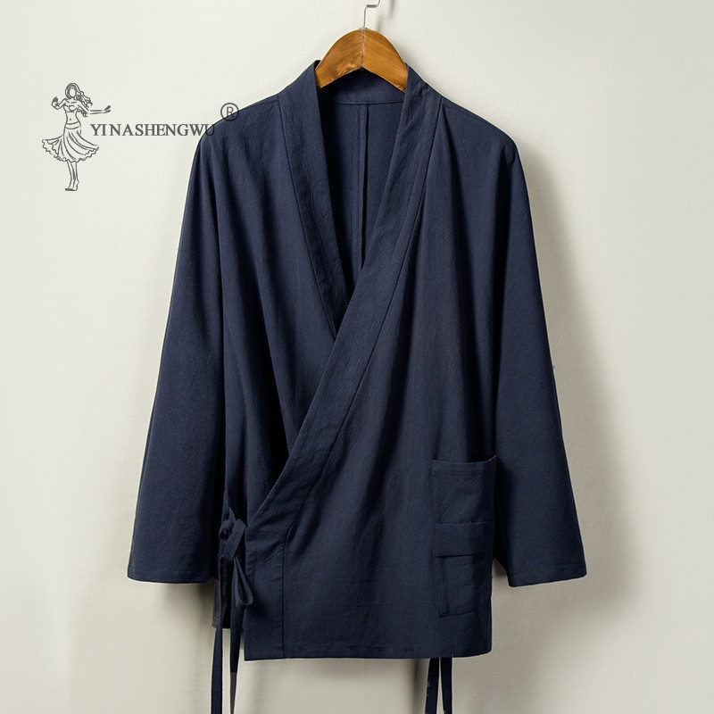 Kimono Japonais Imprimé, Costume Traditionnel, Grue de Samouraï, Style Harajuku, Cardigan Haori, Manteau Asiatique Chinois, pour Homme et Femme