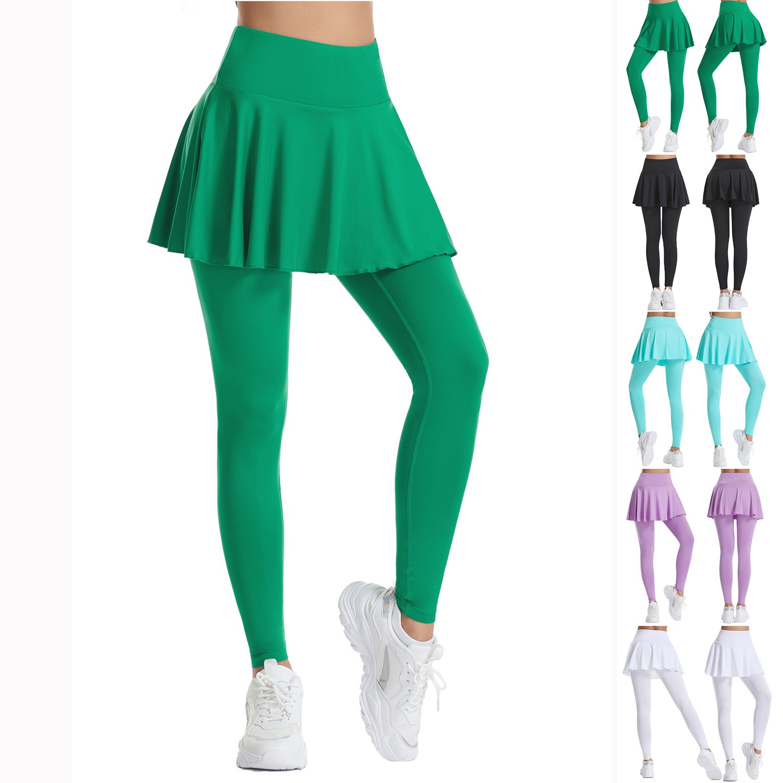 Pantalon de yoga taille haute pour femme, pantalon de fitness, pantalon d'entraînement en plein air, jupe de sport, mode classique, solide, document