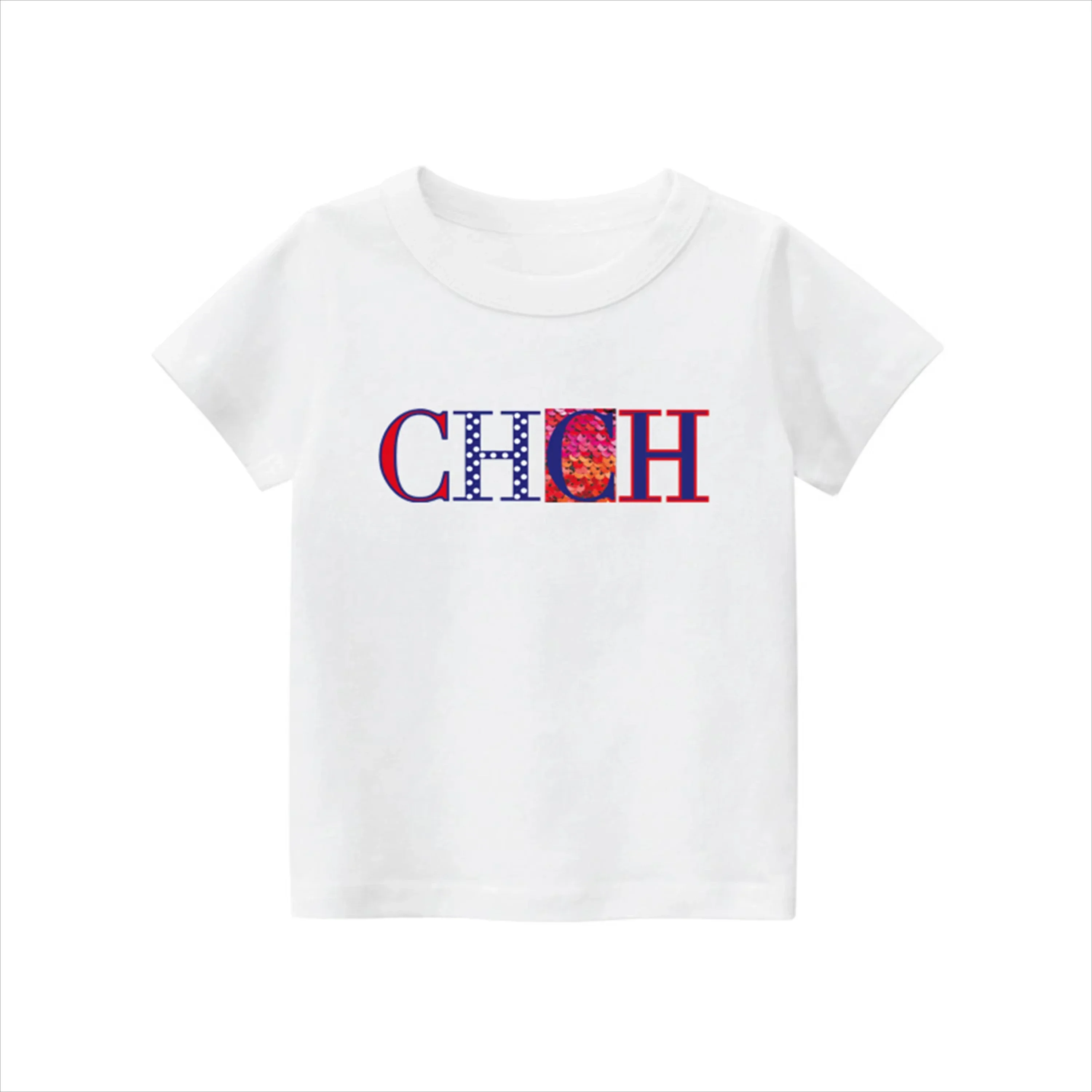 Nouveau T-shirt haut de gamme à manches courtes de la marque 2026, polyvalent pour l'automne et l'hiver, avec un imprimé élégant et amincissant