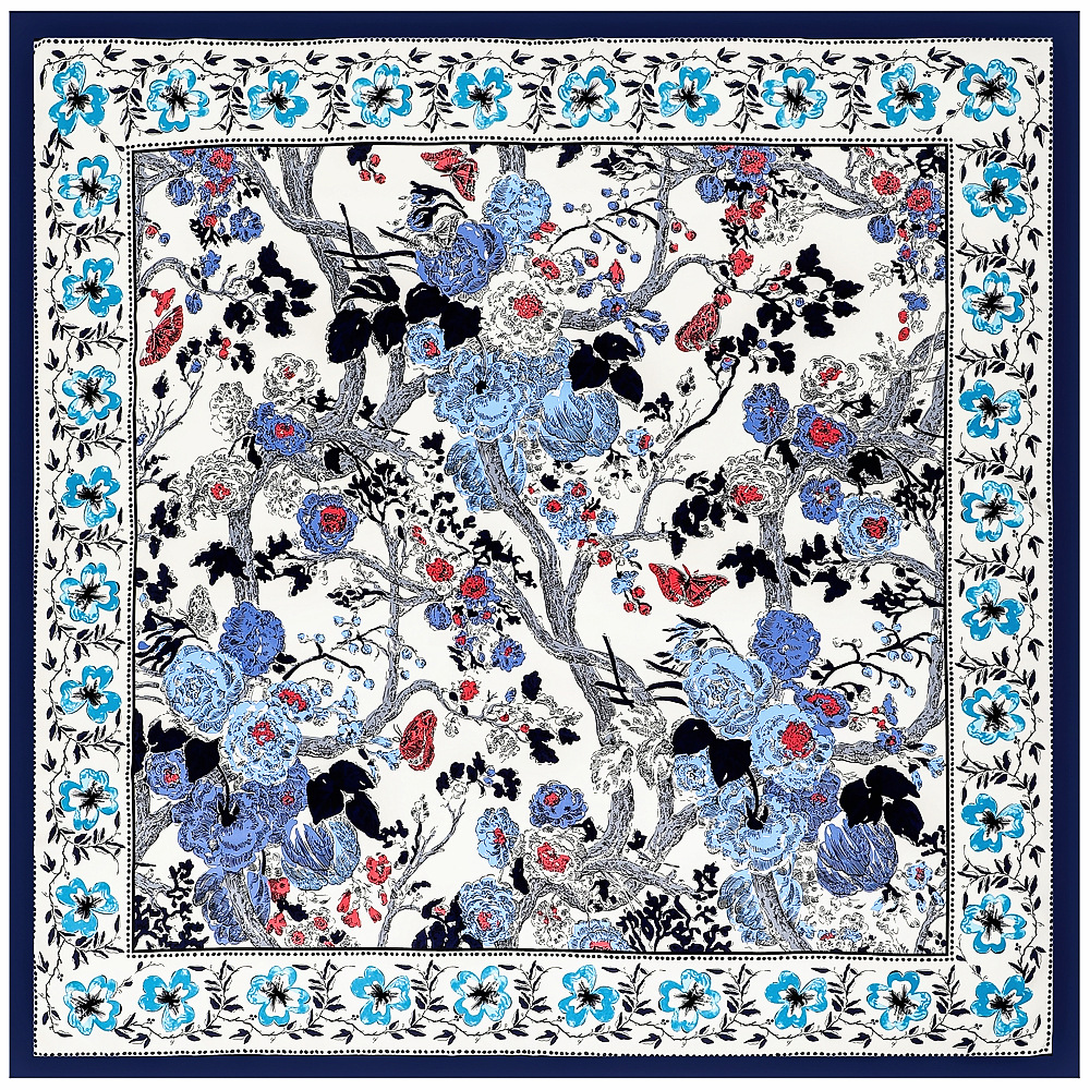 Marque écharpe châle 100% soie carré écharpe mode Bandana Design Pashmina femmes foulard foulards pour dames 130 cm