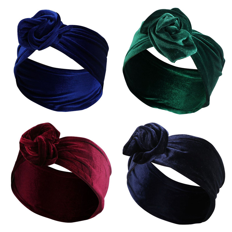Nouvelle mode femmes pliant fer fil bandeau bohème fille croix Turban Bandanas imprimer bandeaux cheveux accessoires