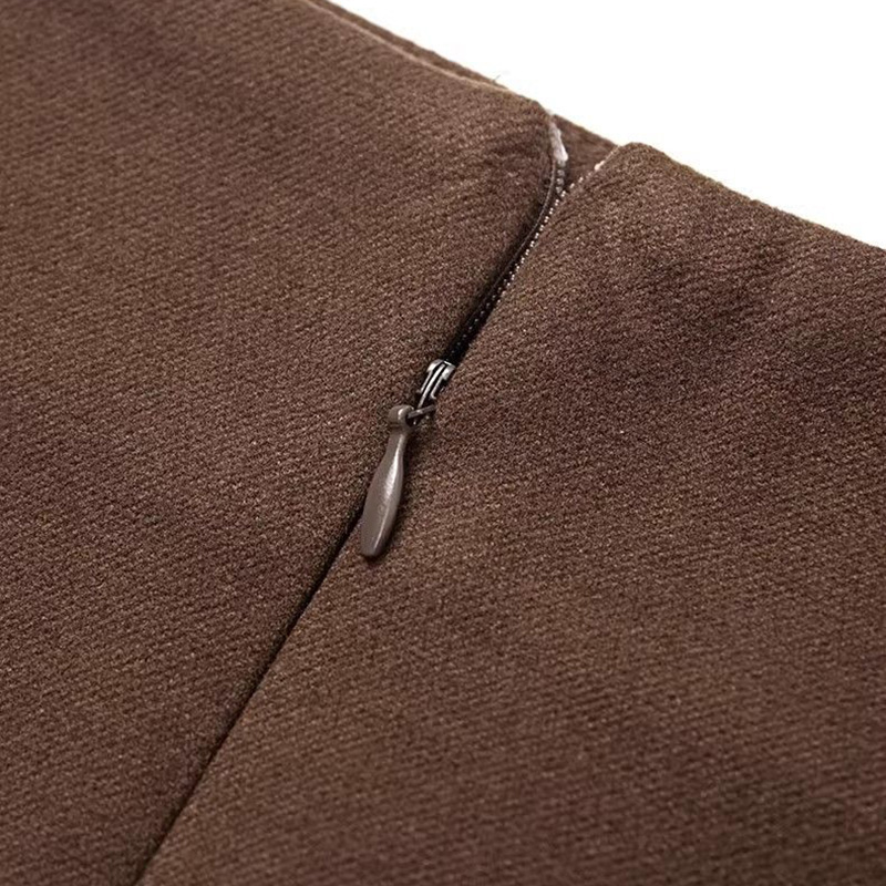 Jupes en laine classiques pour femme, coupe trapèze, taille haute, couleur unie, style coréen, collection automne-hiver