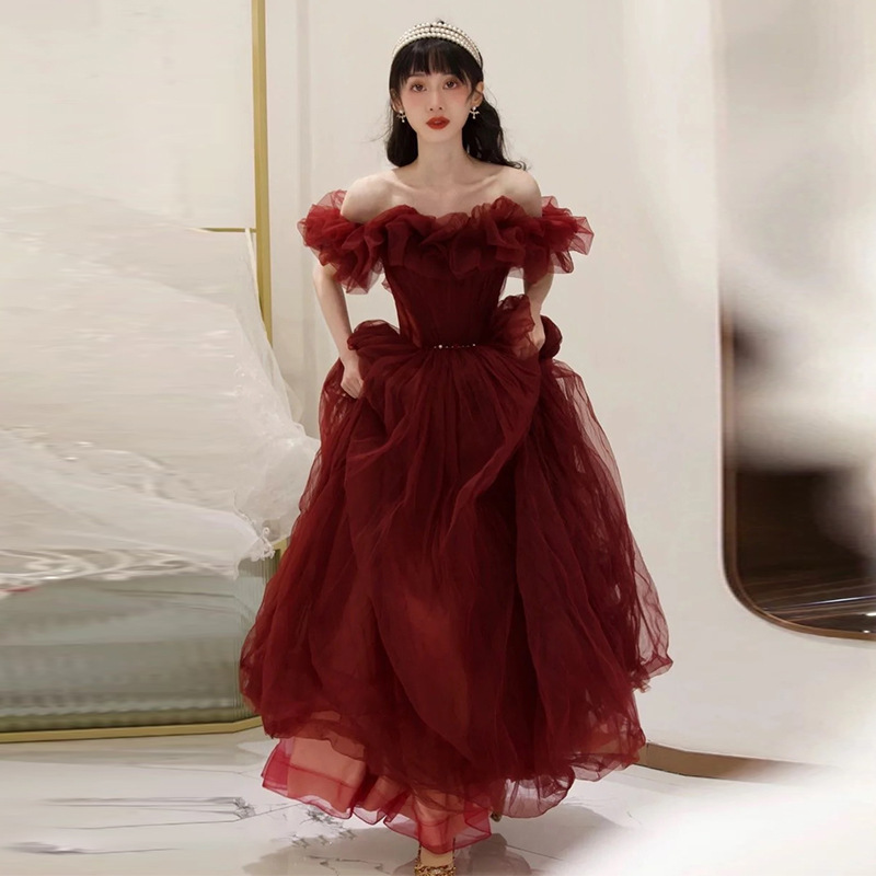 Robes de soirée élégantes pour femmes, robes de bal, de remise de diplôme, de cérémonie, à taille ajustée, robes de Quinceañera Pengpeng, robes de mariée