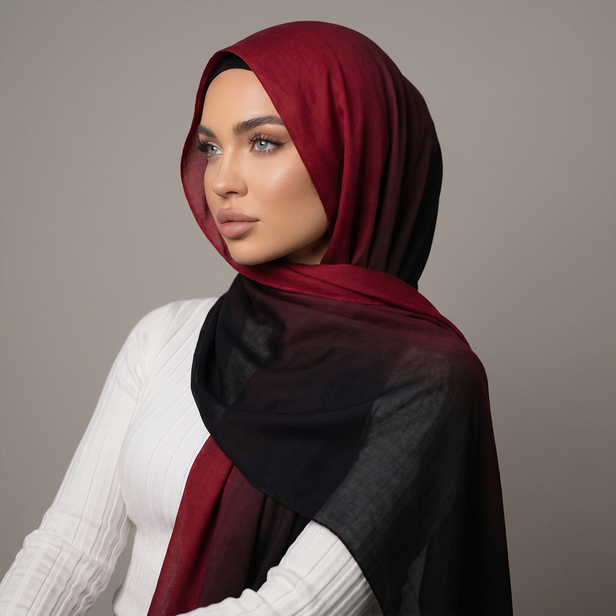 2026 Hijab en viscose dégradé, Foulards, Châles, Voiles, Turbans et Bandeaux islamiques pour femmes musulmanes, unis