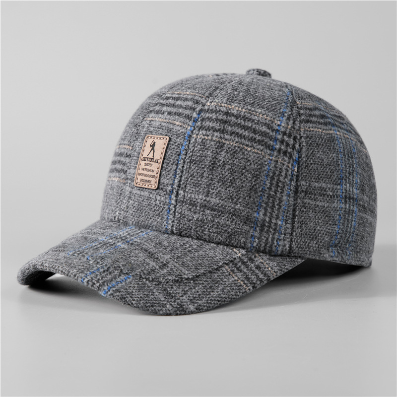 Casquette de baseball d'hiver chaude avec oreillettes pour hommes, casquette épaisse d'automne pour cadeaux